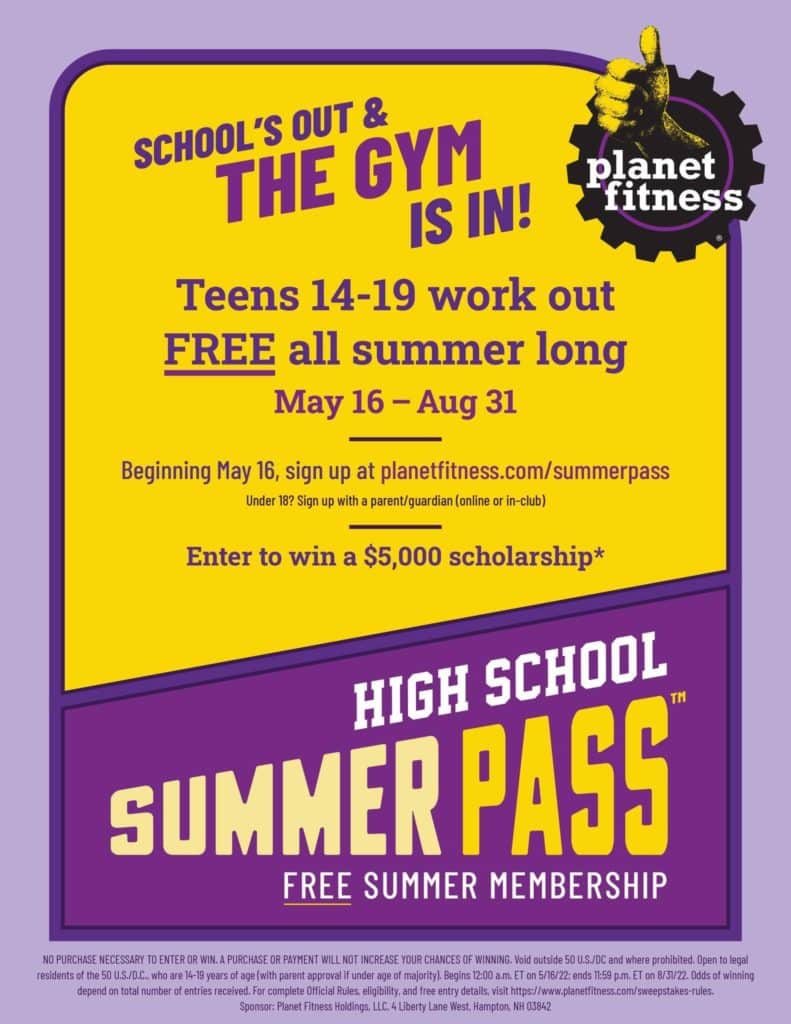 Teens Workout for Free at Planet Fitness