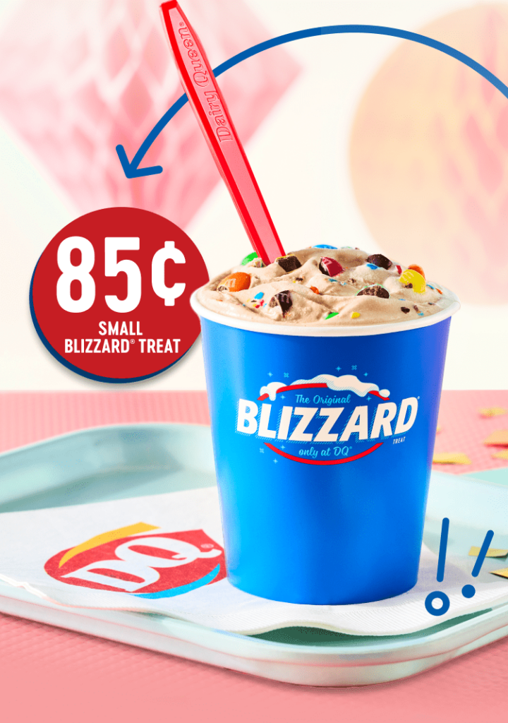 Dairy Queen Small BLIZZARD Treat Just $.85